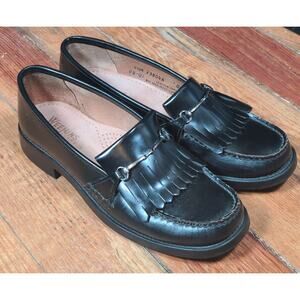 G.H.BASS Women's Weejuns Black Kiltie Bit Loafer Shoes Size 7.5M
